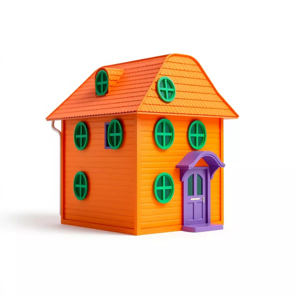 Vibrant Toy House model pack Low-poly 3D model_3