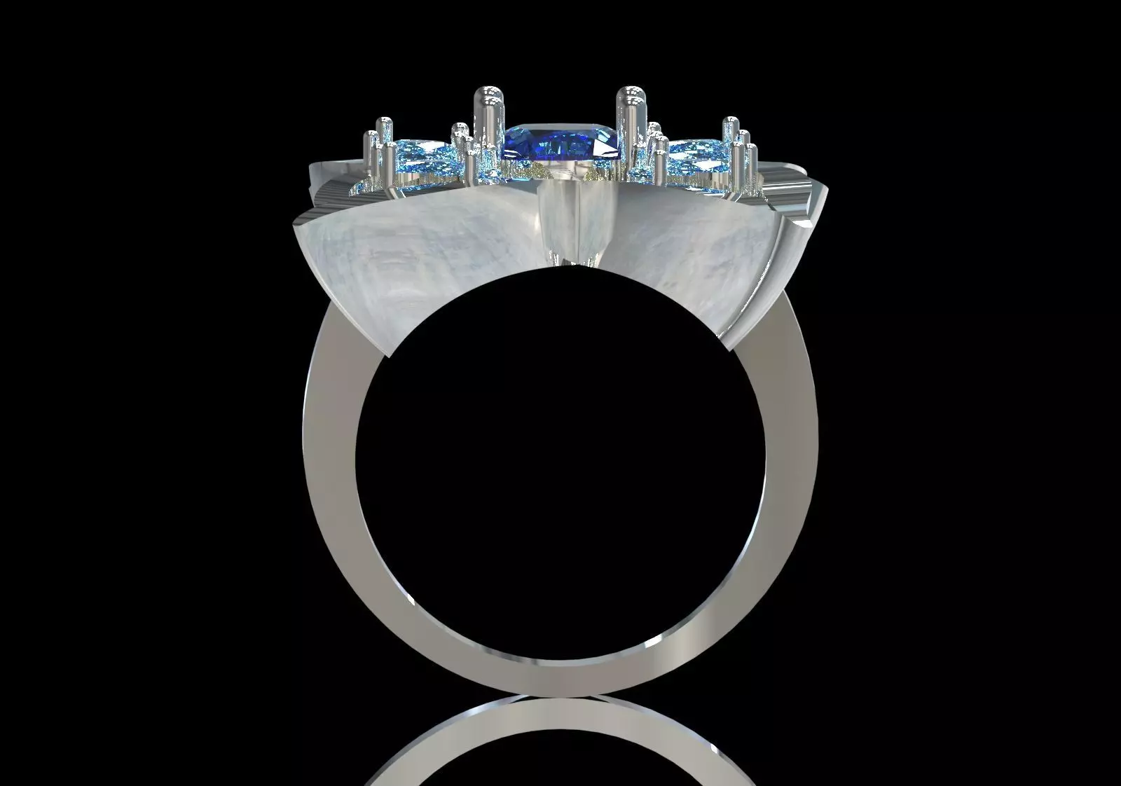 flower design jewelry stl 3dm ring model jr00256 3D print model_2