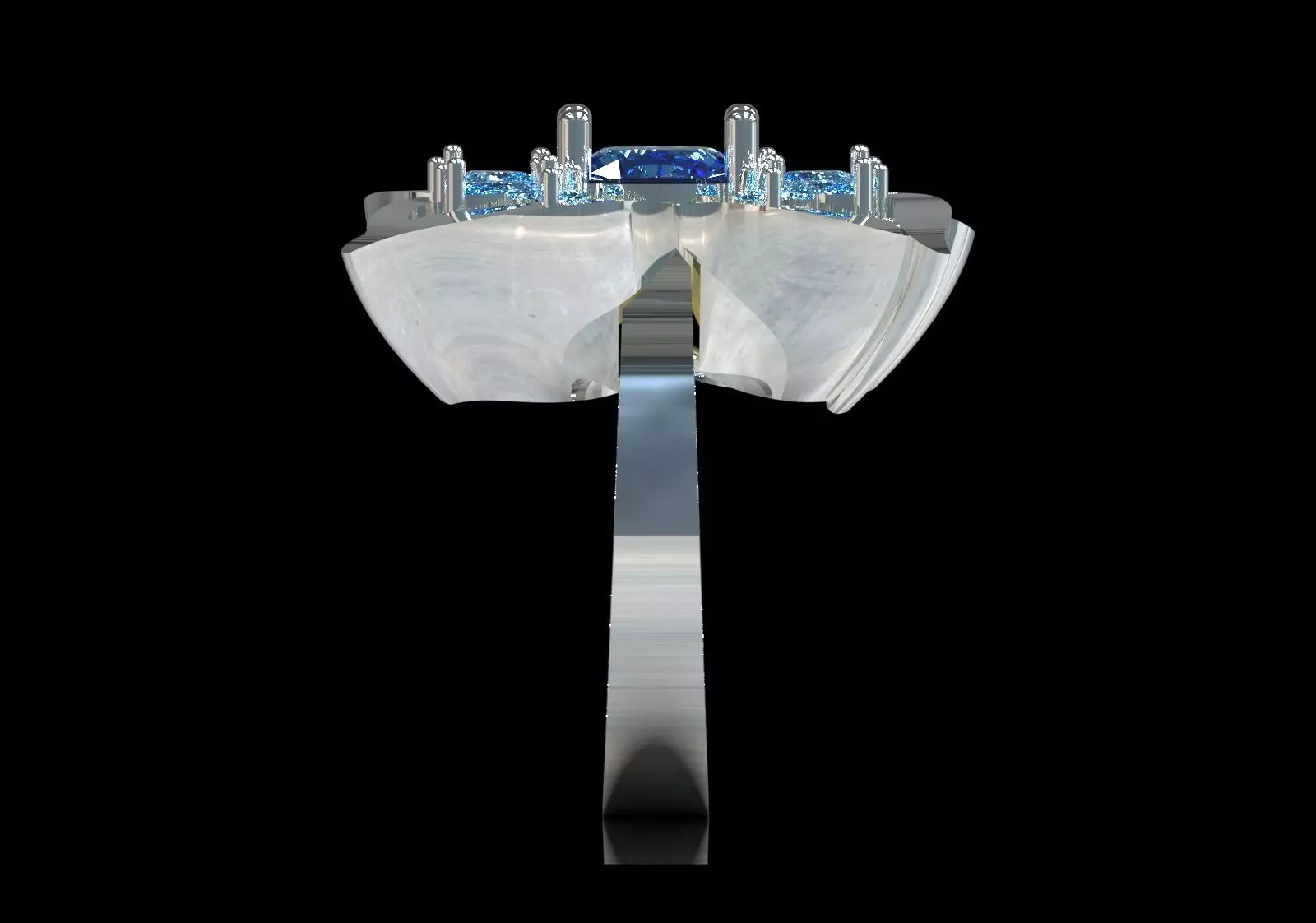 flower design jewelry stl 3dm ring model jr00256 3D print model_3