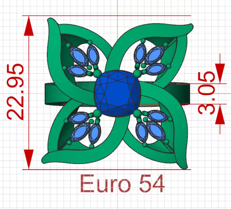 flower design jewelry stl 3dm ring model jr00256 3D print model_22