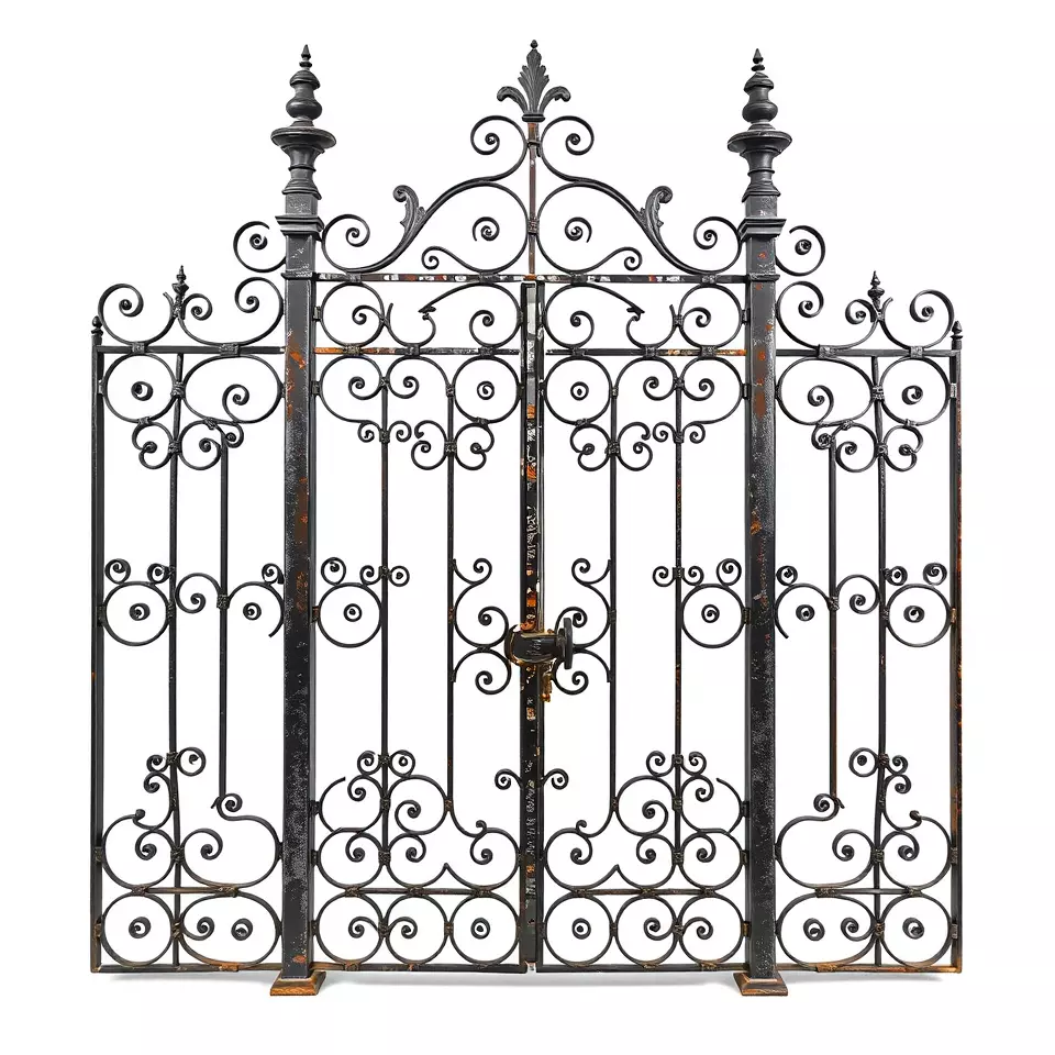 Elegant Iron Gate model pack Low-poly 3D model_3
