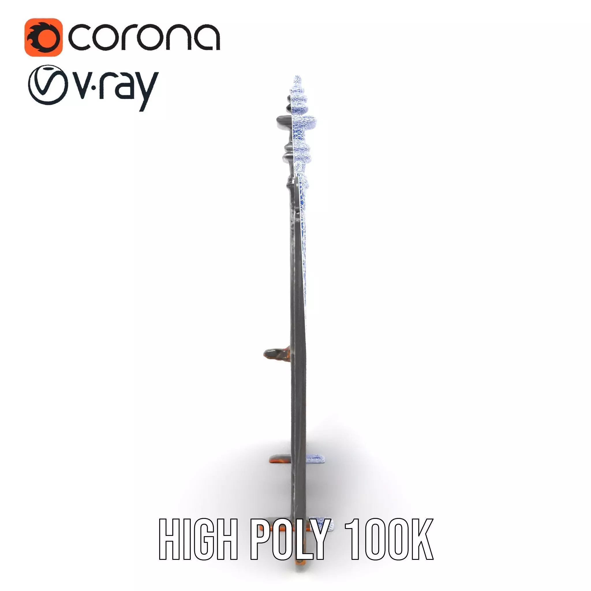 Elegant Iron Gate model pack Low-poly 3D model_25