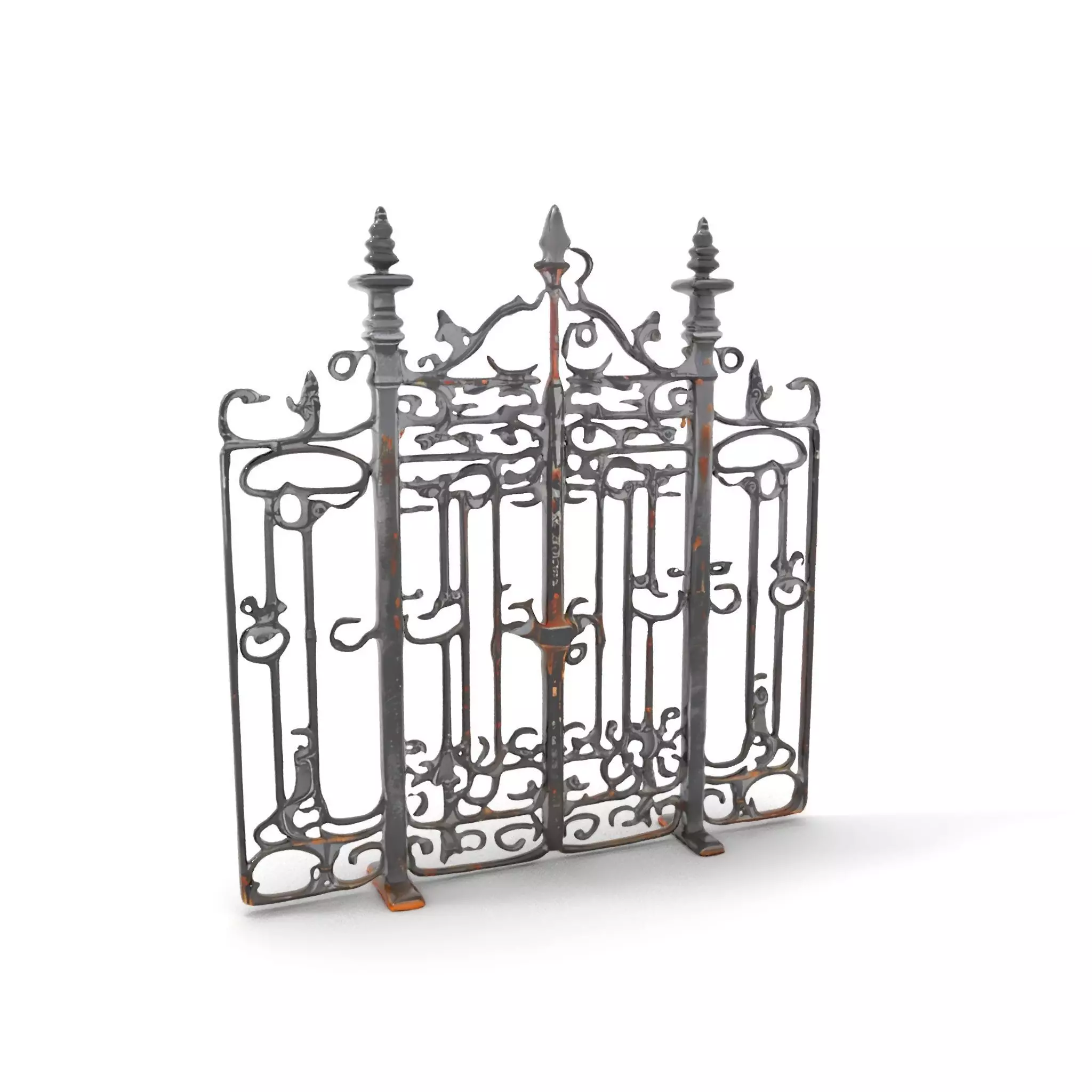Elegant Iron Gate model pack Low-poly 3D model_0