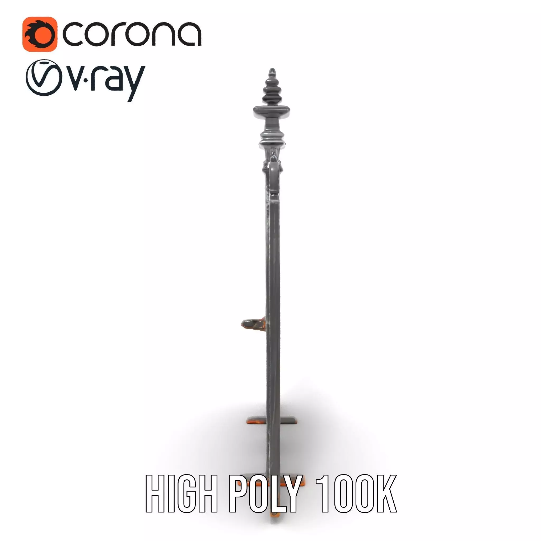 Elegant Iron Gate model pack Low-poly 3D model_22