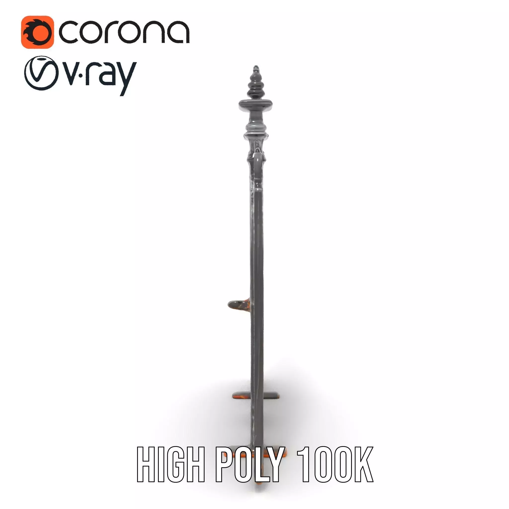 Elegant Iron Gate model pack Low-poly 3D model_21