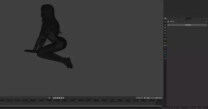 Modern Style Female Sitting Sculpture Model