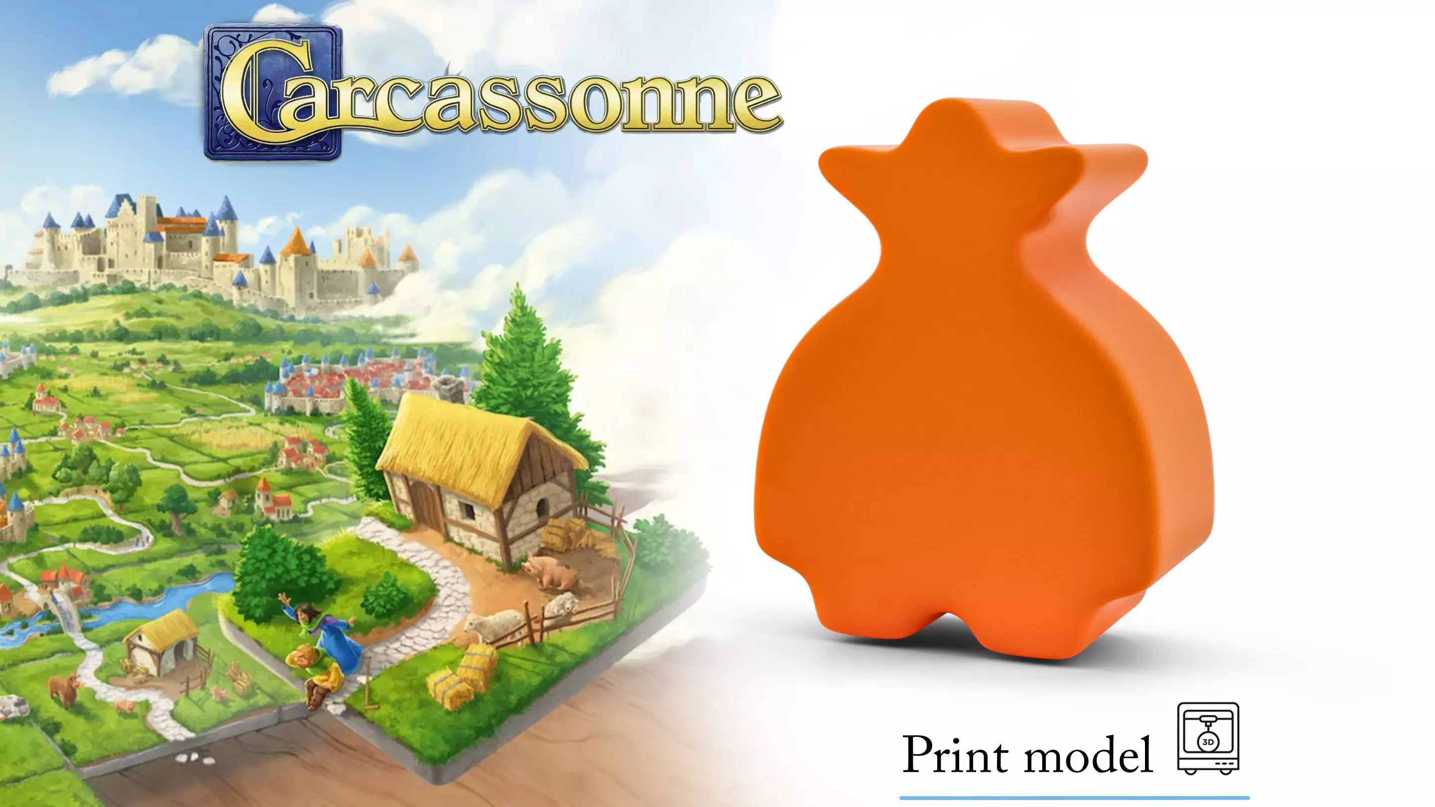 Carcassonne ROBBER Meeple Token Upgrade  3D Print Model 3D print model_0