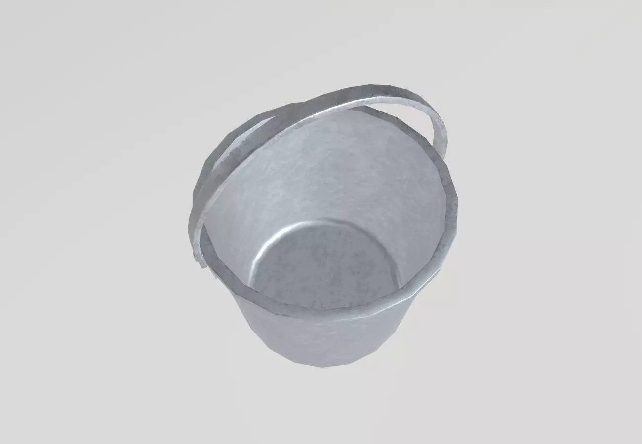 Stylized Low-Poly Bucket Low-poly 3D model_13