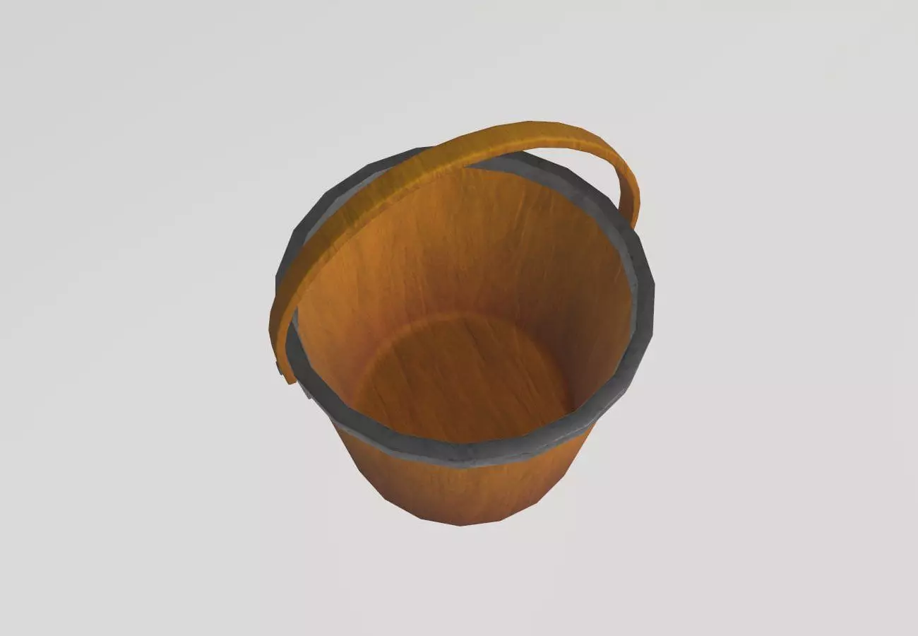 Stylized Low-Poly Bucket Low-poly 3D model_9