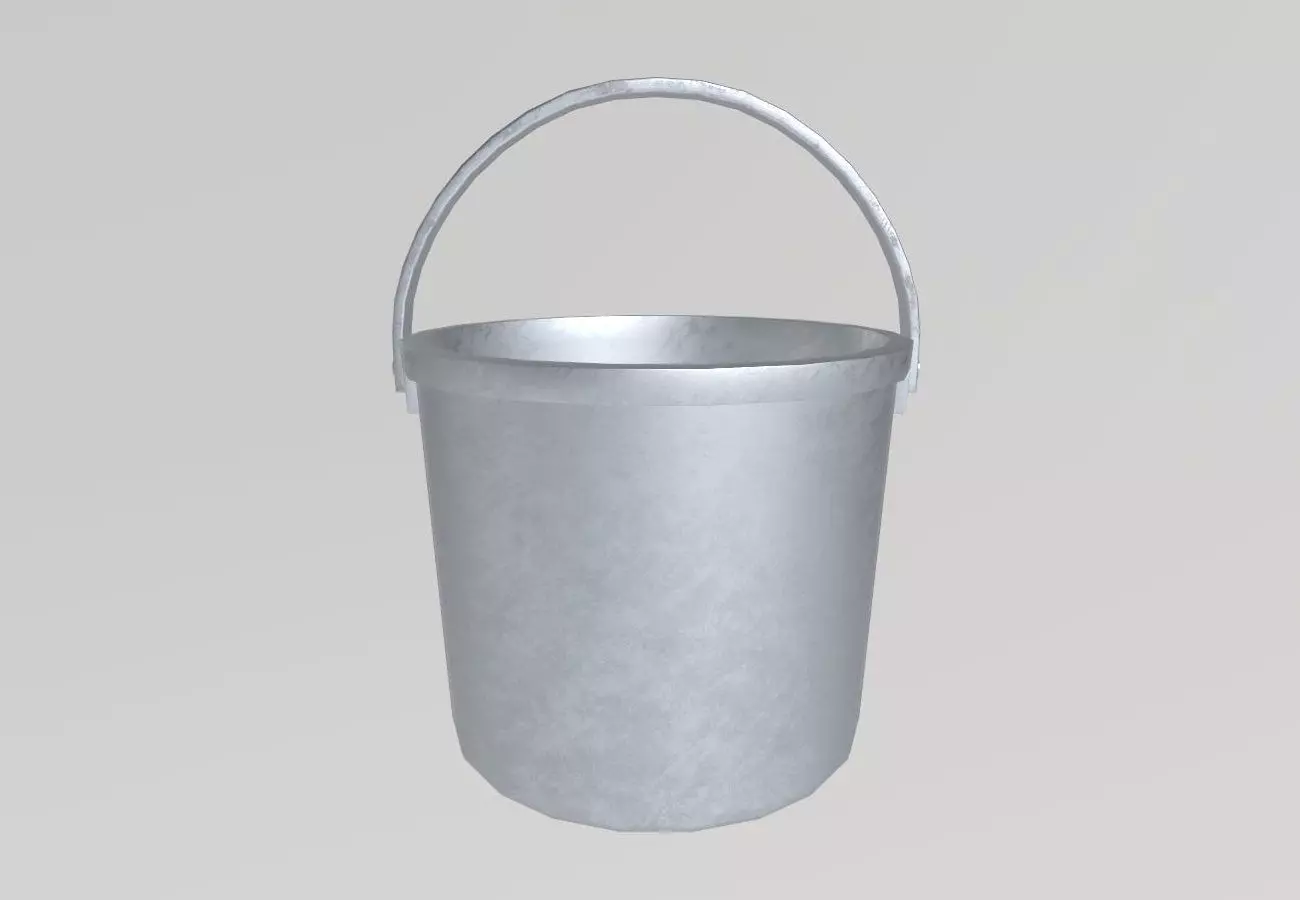 Stylized Low-Poly Bucket Low-poly 3D model_12