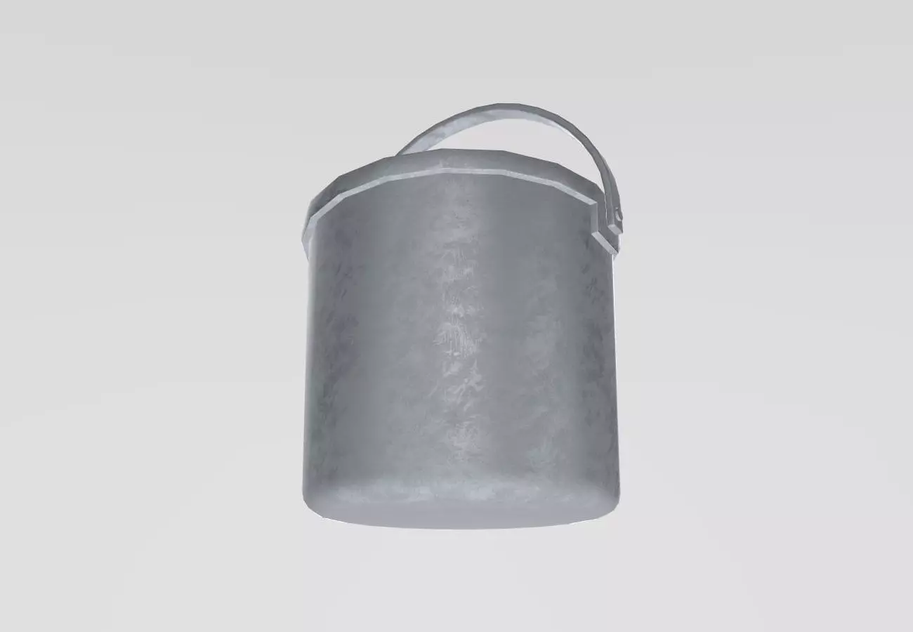 Stylized Low-Poly Bucket Low-poly 3D model_14