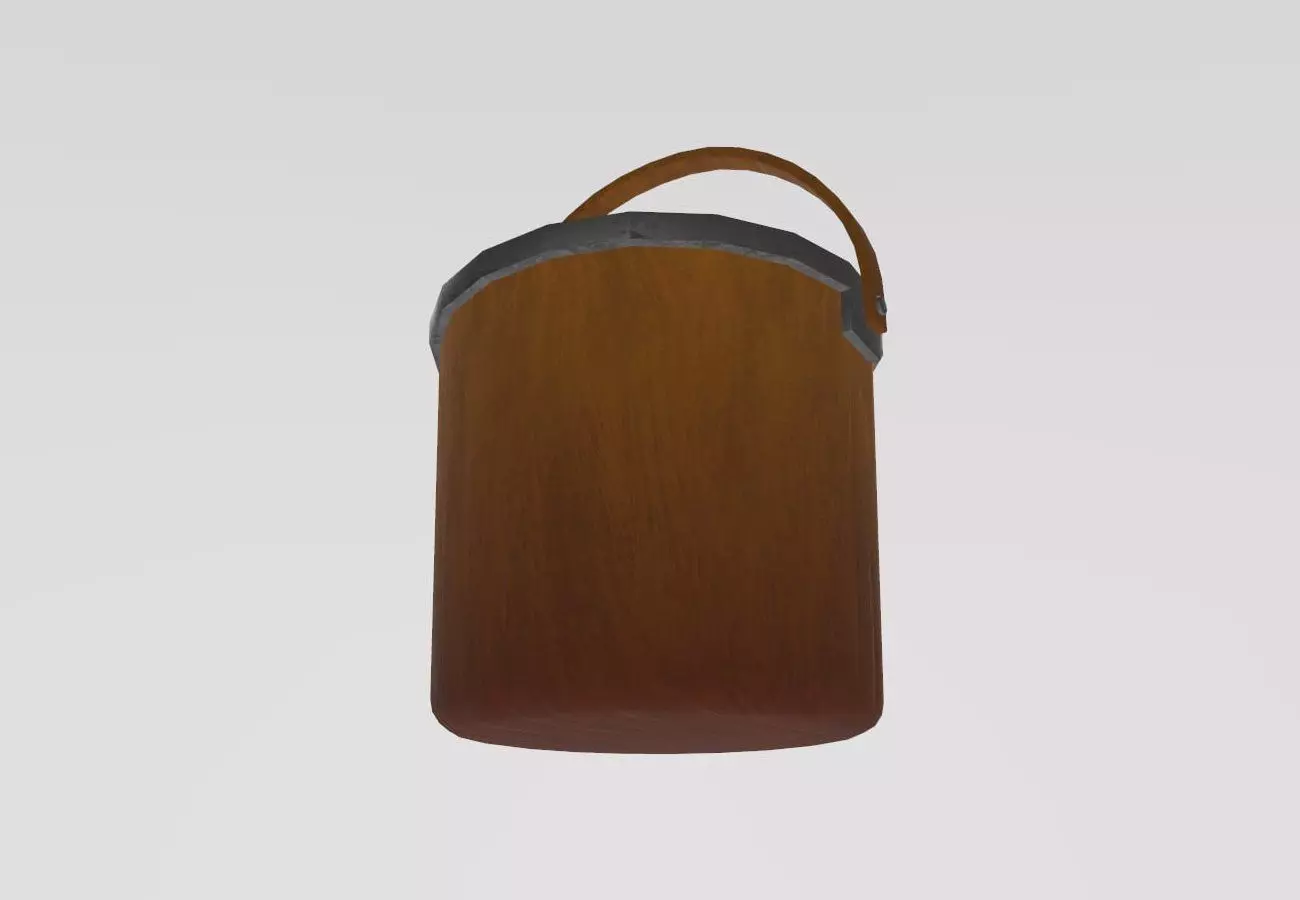 Stylized Low-Poly Bucket Low-poly 3D model_10