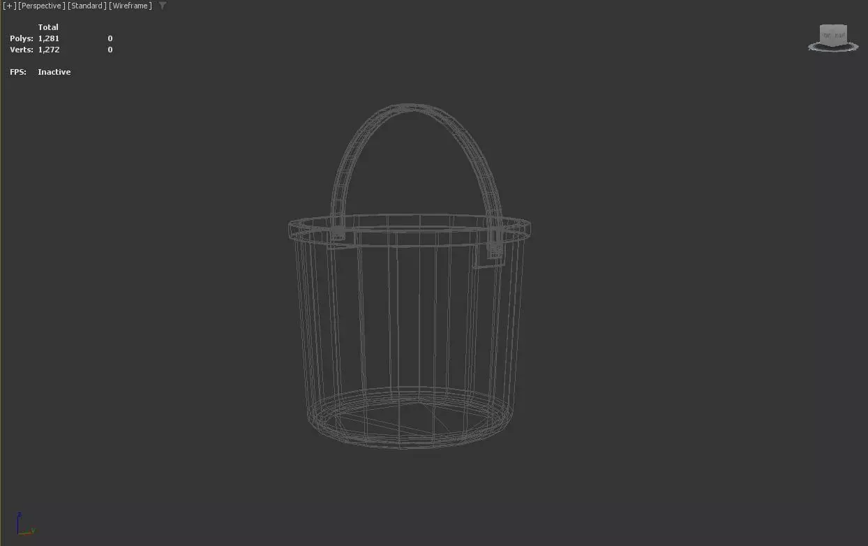 Stylized Low-Poly Bucket Low-poly 3D model_16