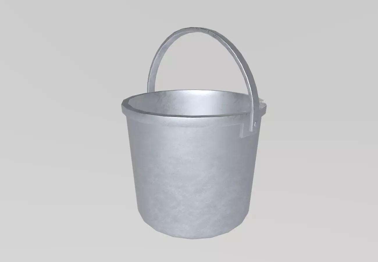 Stylized Low-Poly Bucket Low-poly 3D model_11