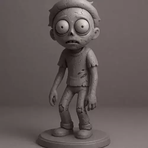 Zombie Morty 3D print model