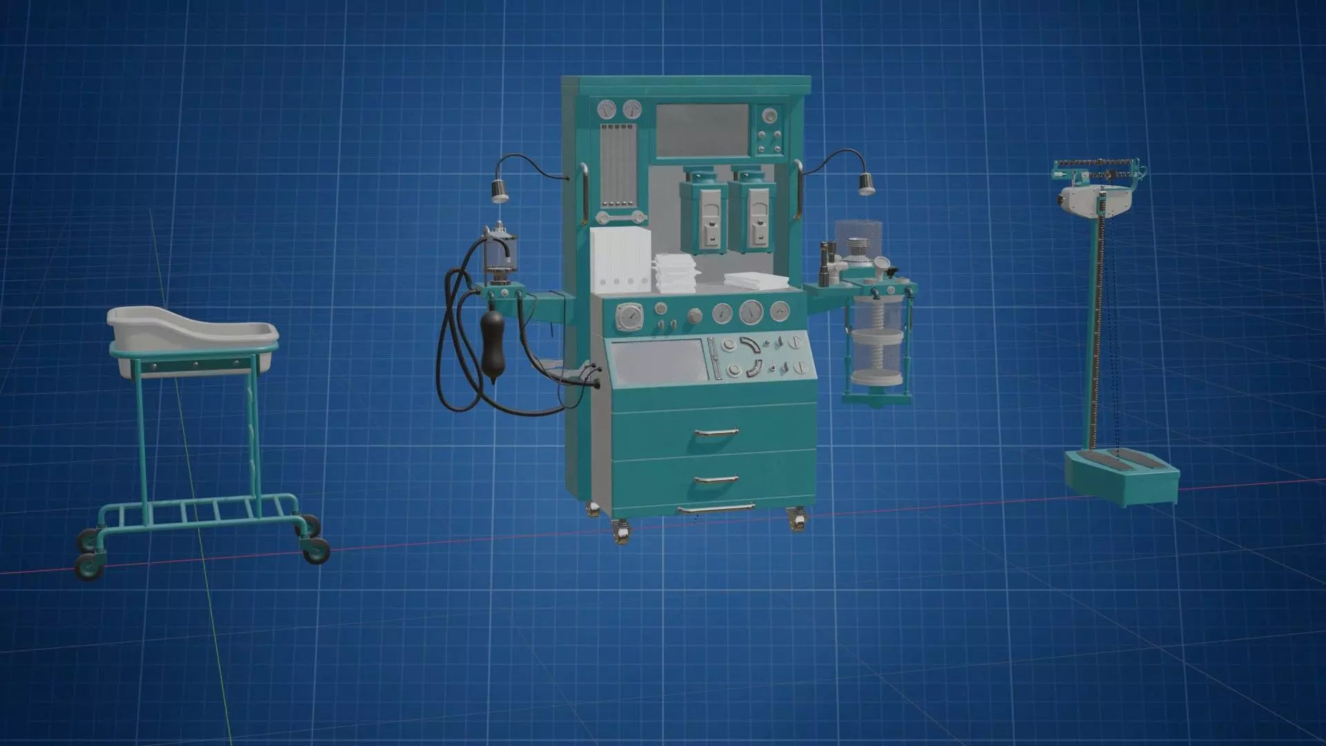 Incubator Anesthesia HP 3D model_4