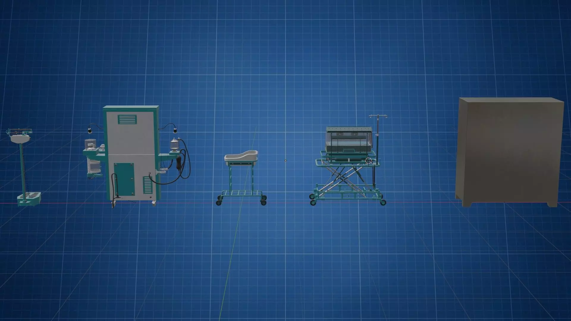 Incubator Anesthesia HP 3D model_1