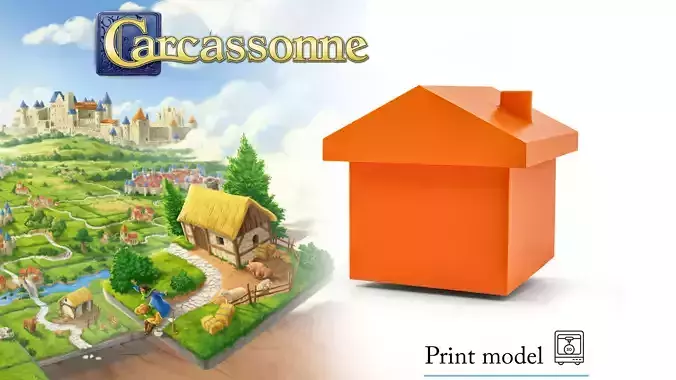 Carcassonne PIG-HOUSE Meeple Token Upgrade 3D Print Model 3D print model Carcassonne PIG-HOUSE Meeple Token Upgrade 3D Print Model 3D print model