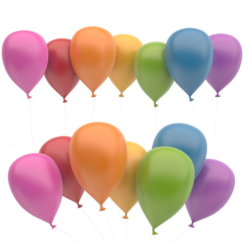 Ballons colorful balloons Low-poly 3D model
