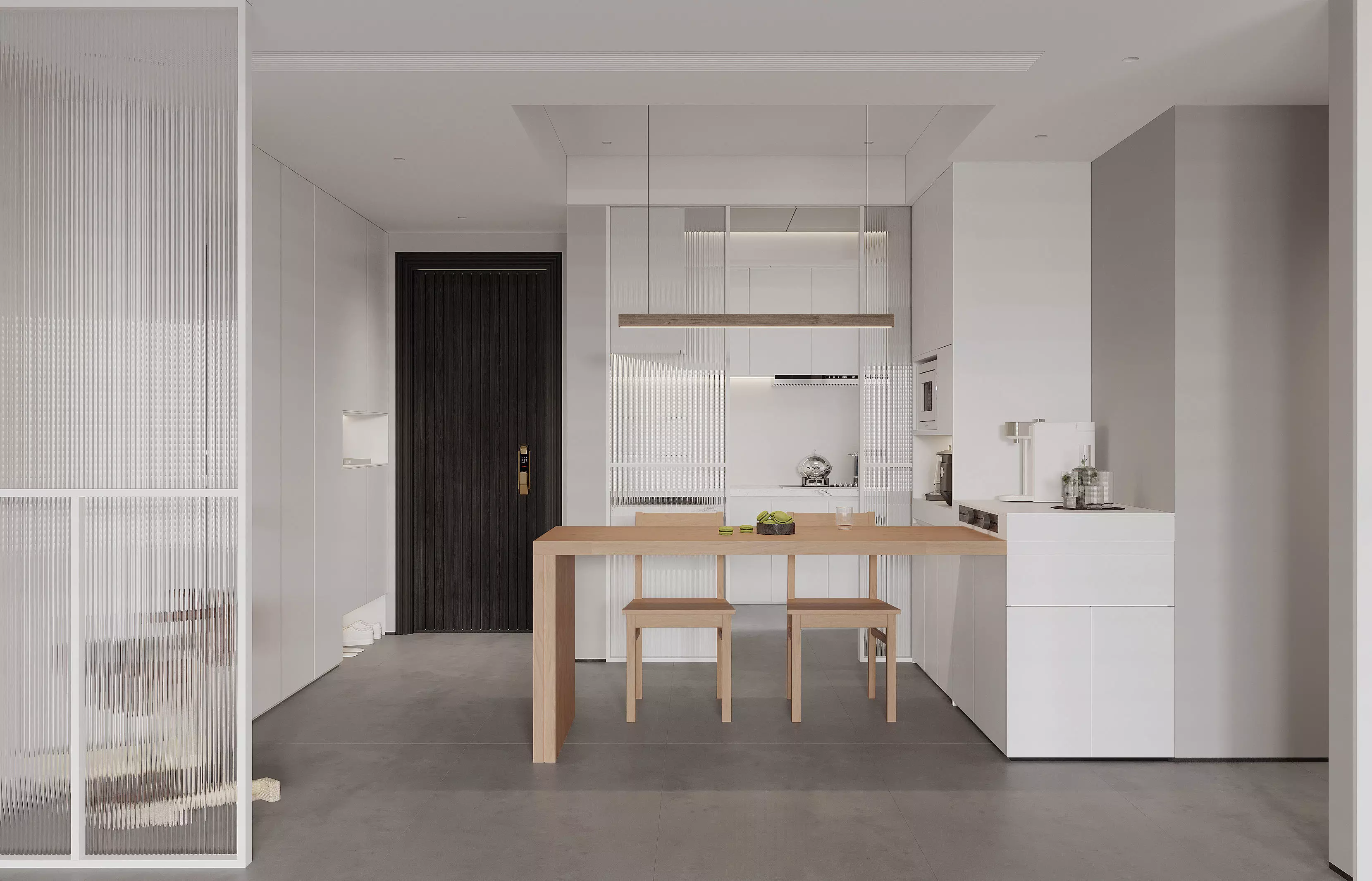 Modern  dining room interior scenes  3D model_3