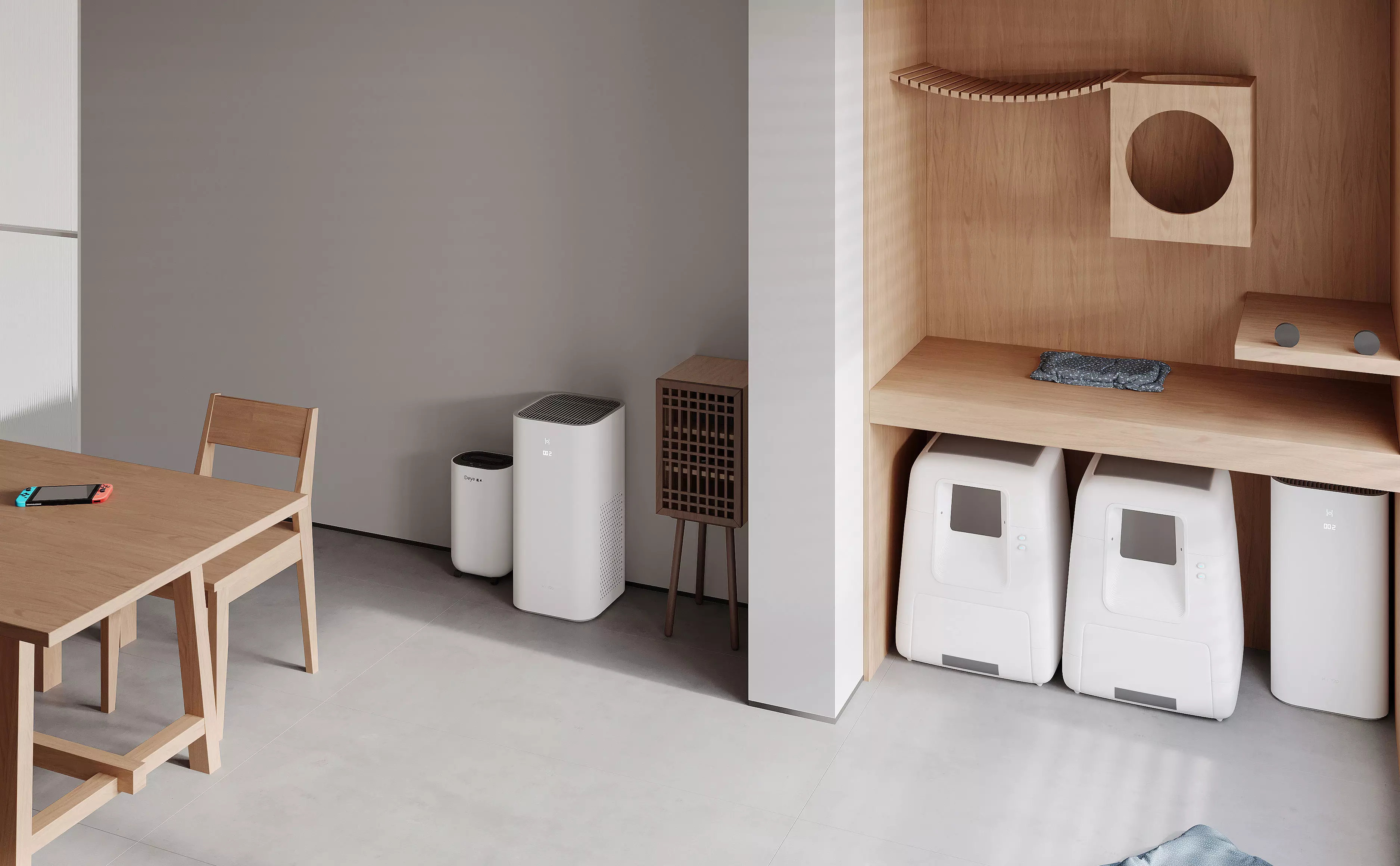 Modern  dining room interior scenes  3D model_5