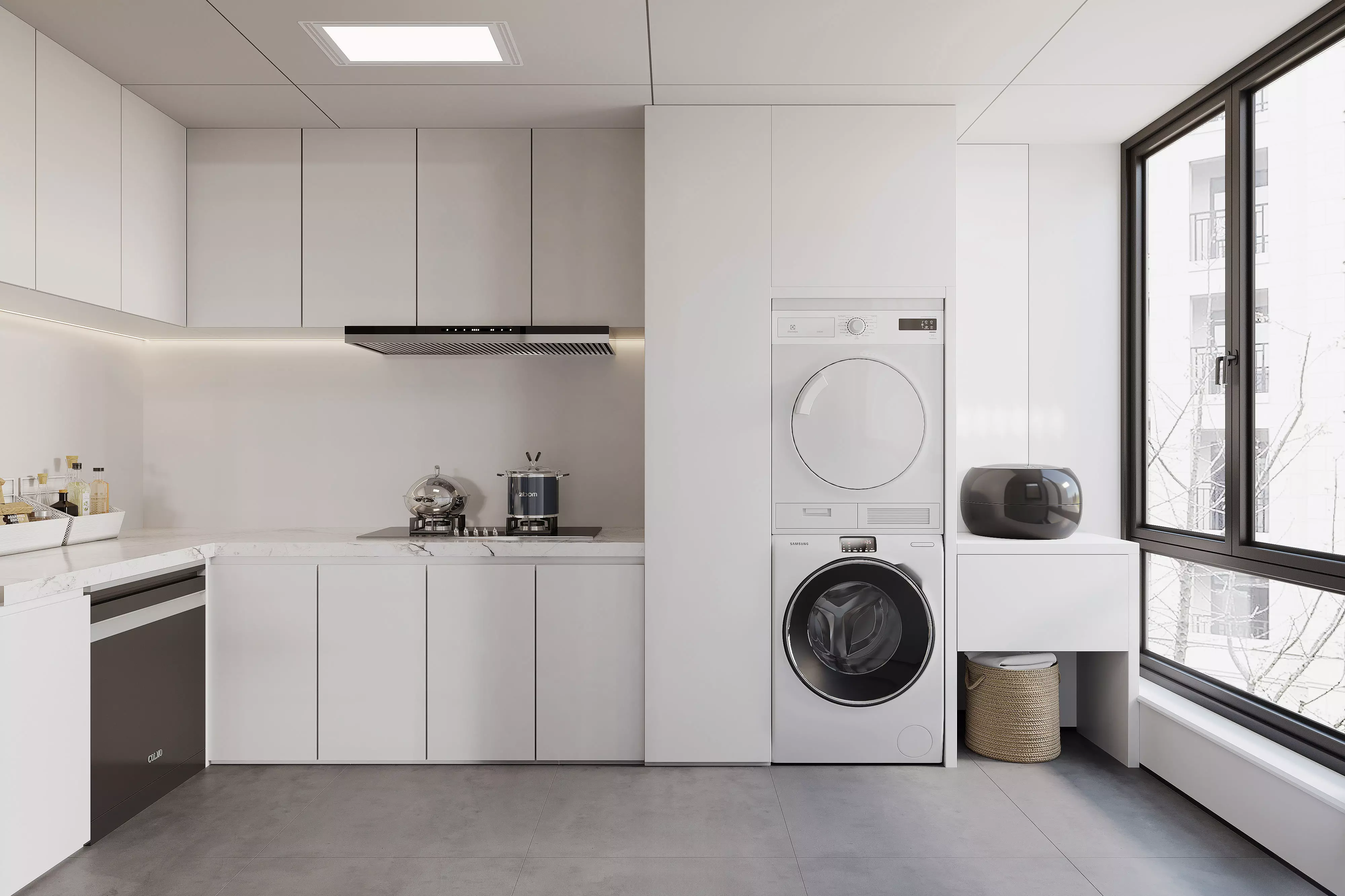 Modern  dining room interior scenes  3D model_4