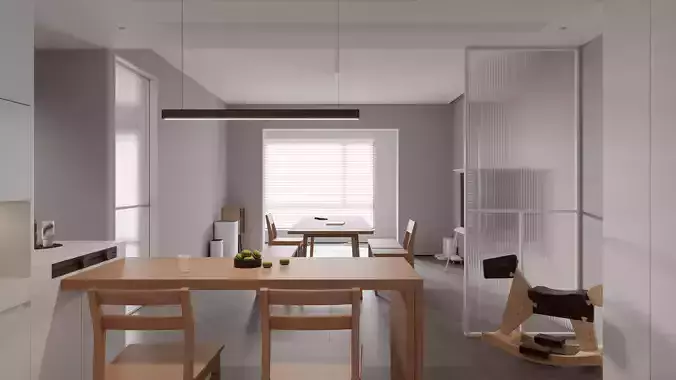 Modern  dining room interior scenes 