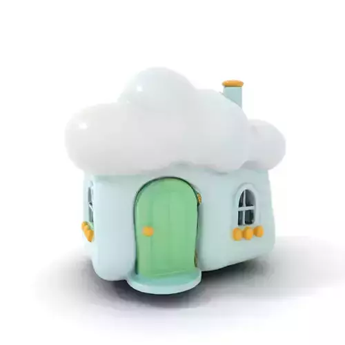 Cloud Cottage model pack Low-poly 3D model