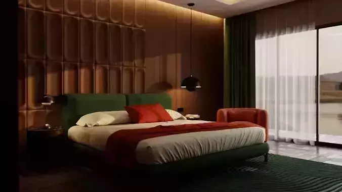 Luxury Sunset Harmony Bedroom