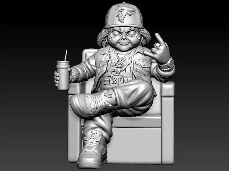 Chill Chucky Pendant 3D print model_2