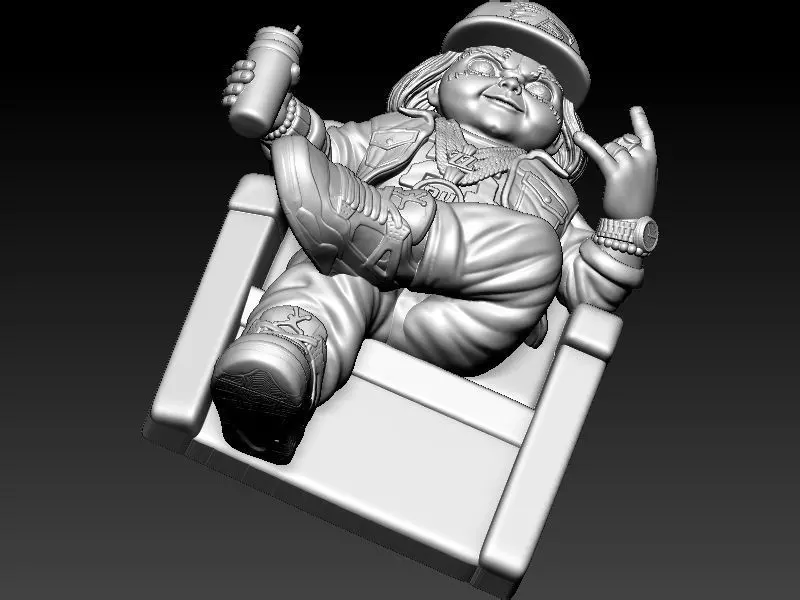 Chill Chucky Pendant 3D print model_6