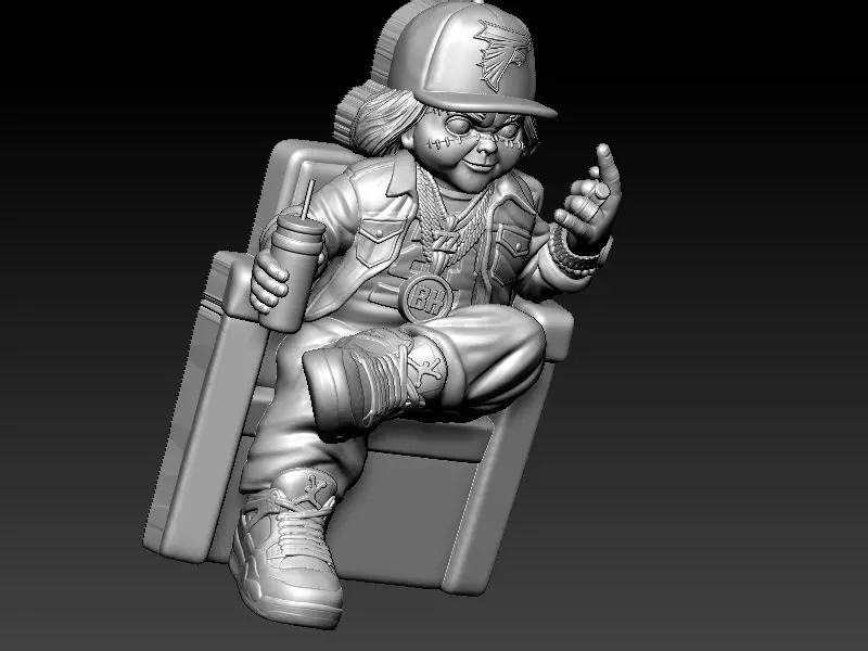 Chill Chucky Pendant 3D print model_5