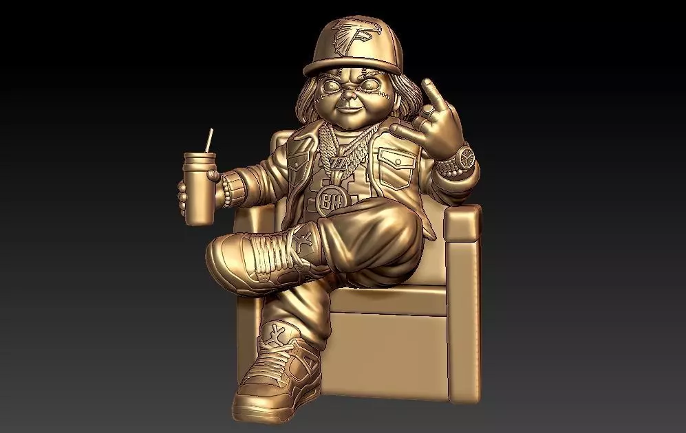 Chill Chucky Pendant 3D print model_1