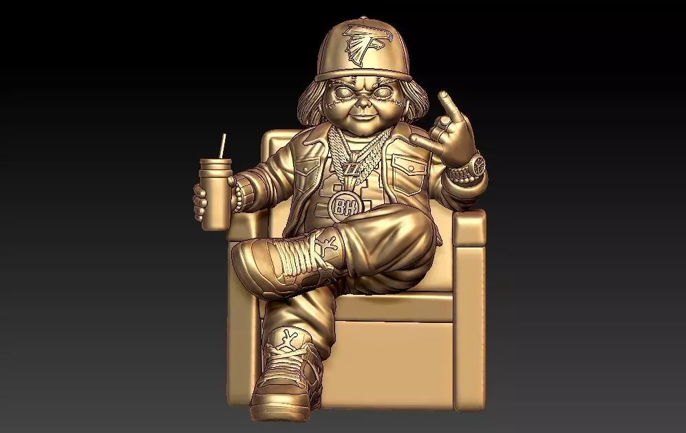 Chill Chucky Pendant 3D print model_0