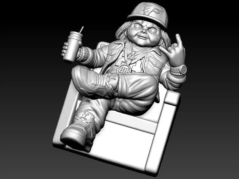 Chill Chucky Pendant 3D print model_3