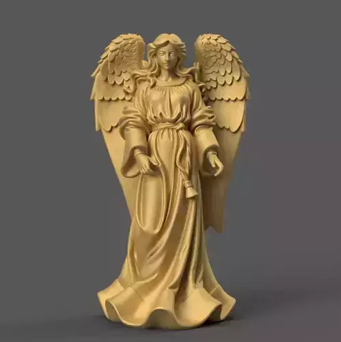 Elegant Christmas Angel STL 3D Printable 3D print model Elegant Christmas Angel STL 3D Printable 3D print model