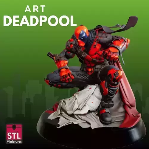 Deadpool STL Action Collectible 3D Model