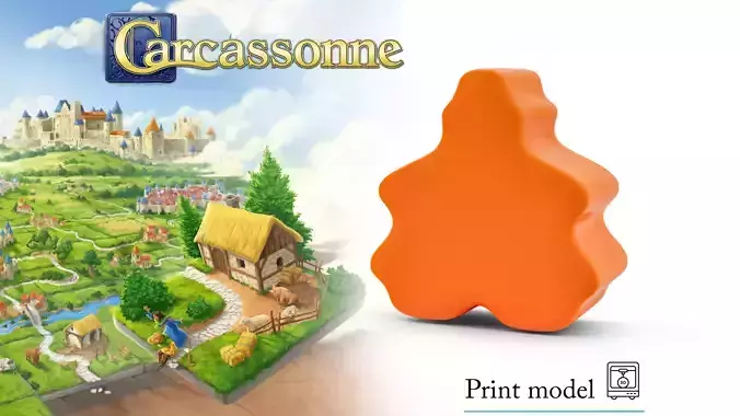Carcassonne MESSENGER Meeple Token Upgrade  3D Print Model