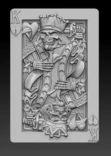 King Playing Card Pendant 3D Mode