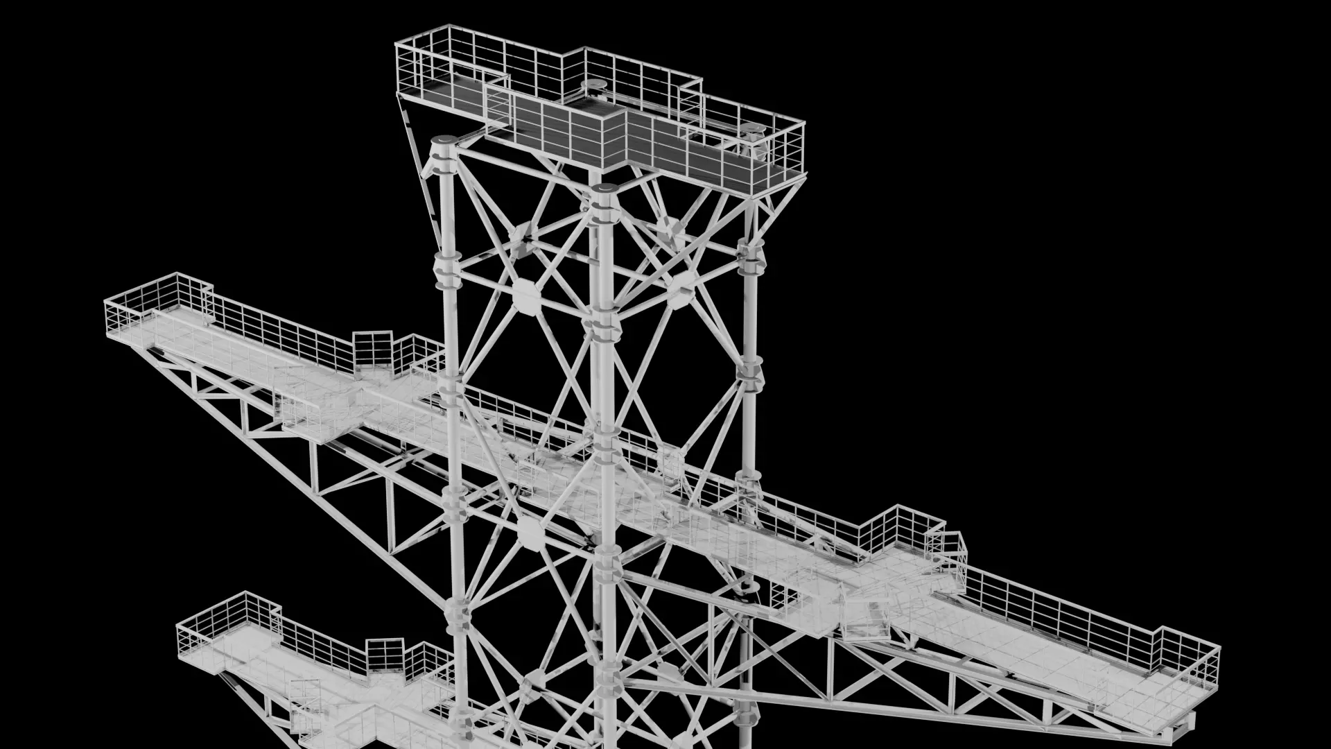 Electric Power Transmission Tower 3D model_1