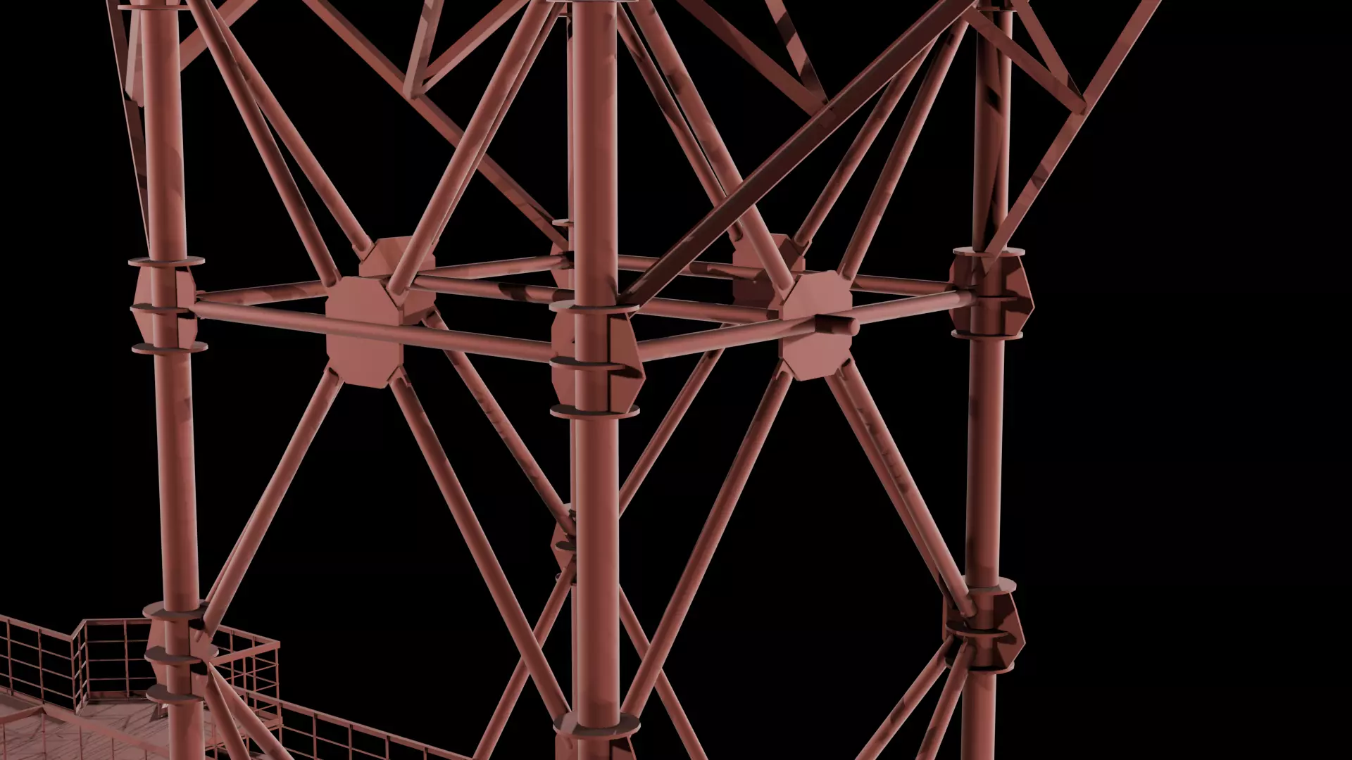 Electric Power Transmission Tower 3D model_4