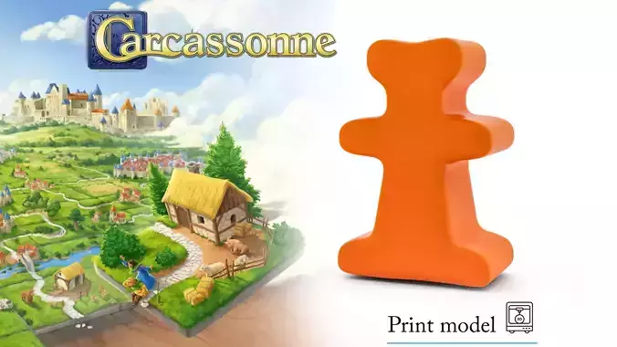 Carcassonne BUILDER Meeple Token Upgrade 3D Print Model 3D print model Carcassonne BUILDER Meeple Token Upgrade 3D Print Model 3D print model