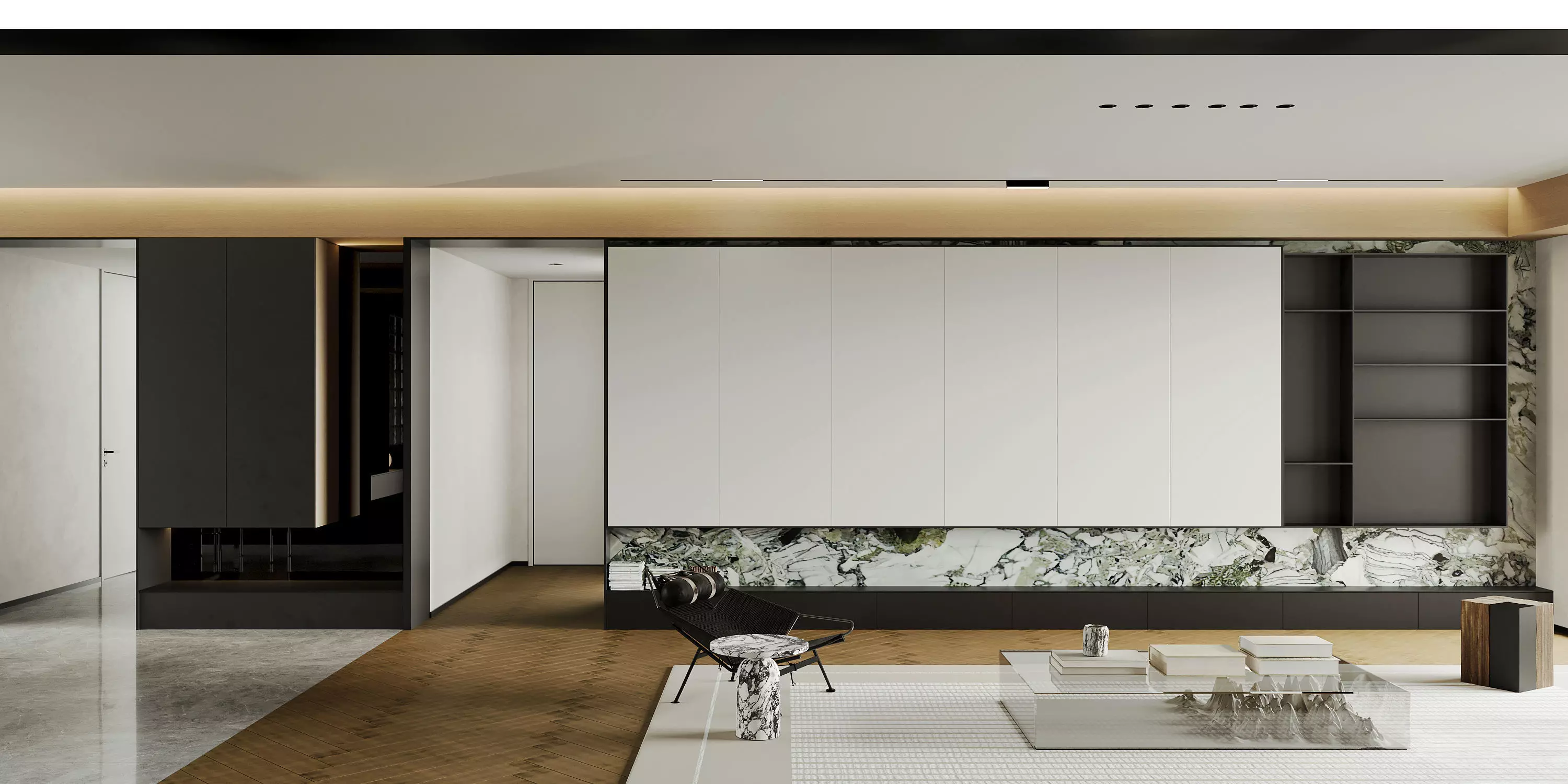 Modern living room dining room interior scenes 499 3D model_4