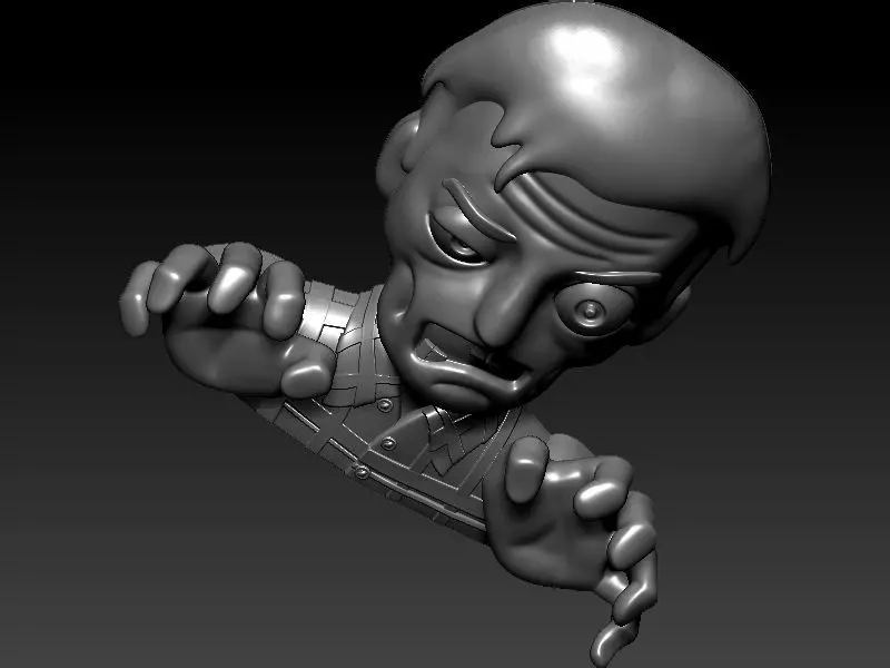 Zombie Emoji 3d pendant 3D print model_4