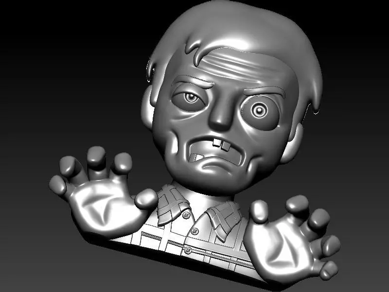 Zombie Emoji 3d pendant 3D print model_2