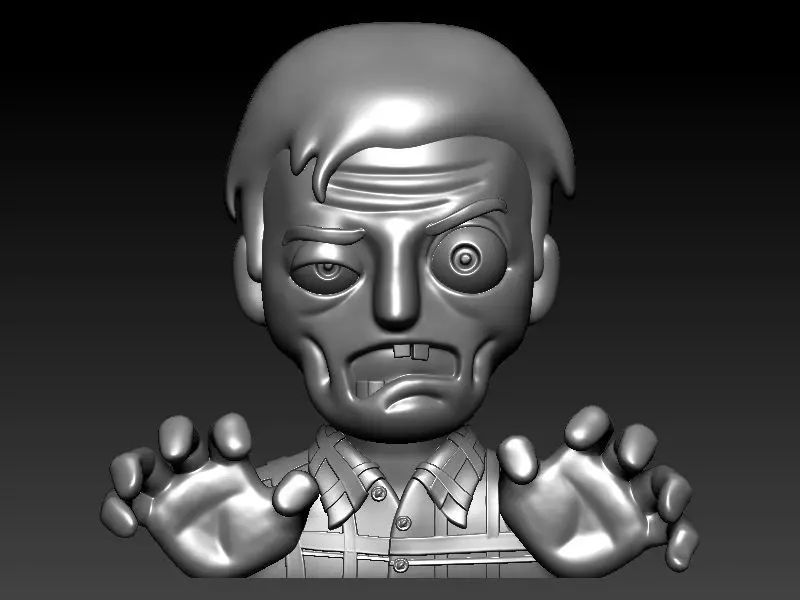 Zombie Emoji 3d pendant 3D print model_0