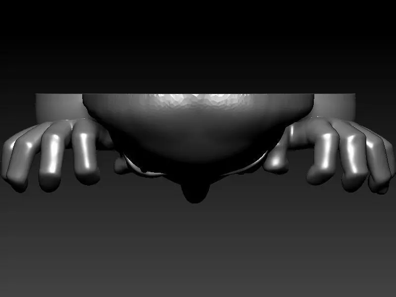 Zombie Emoji 3d pendant 3D print model_5