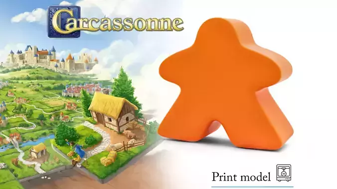 Carcassonne BIG Meeple Token Upgrade  3D Print Model