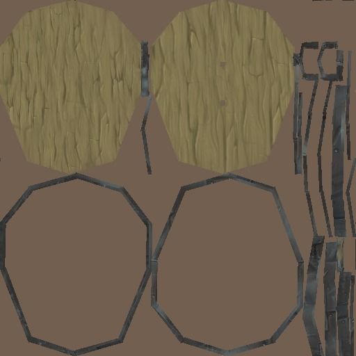 Collection of Fantasy Melee Weapon and Armor Shield Game Ready   Low-poly 3D model_8