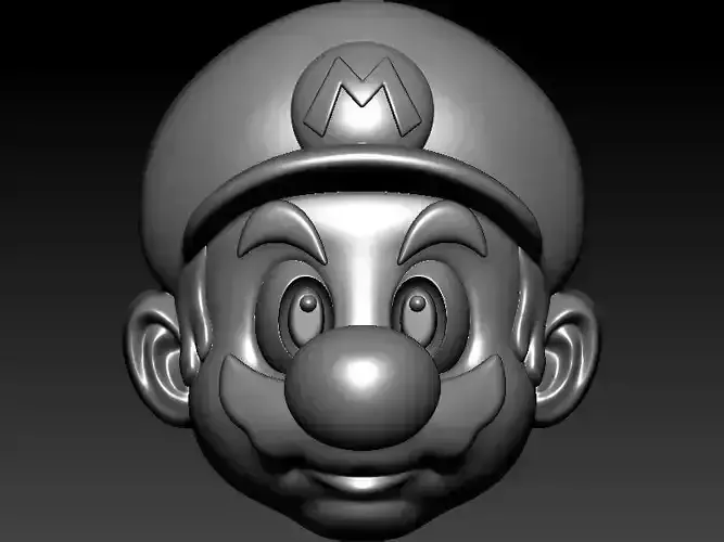 Mario Head 3d Pendant